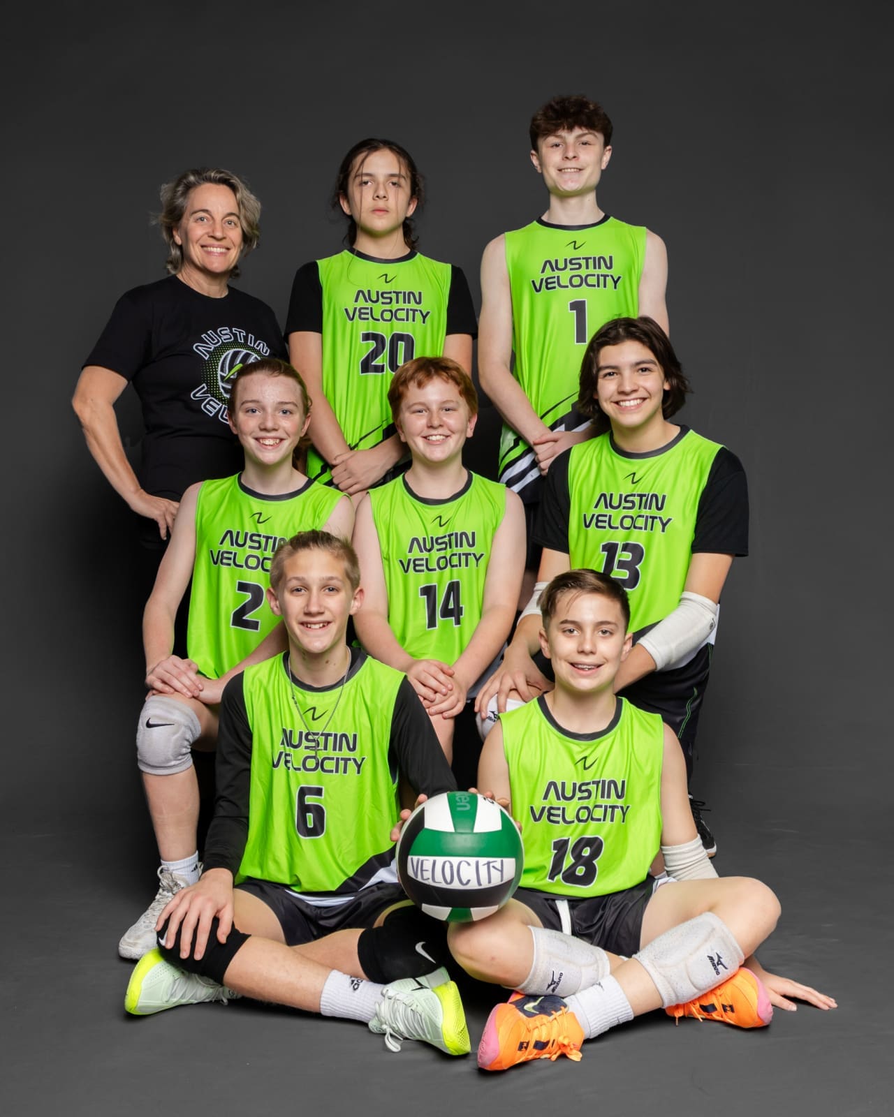 Austin Velocity volleyball player #141 in action