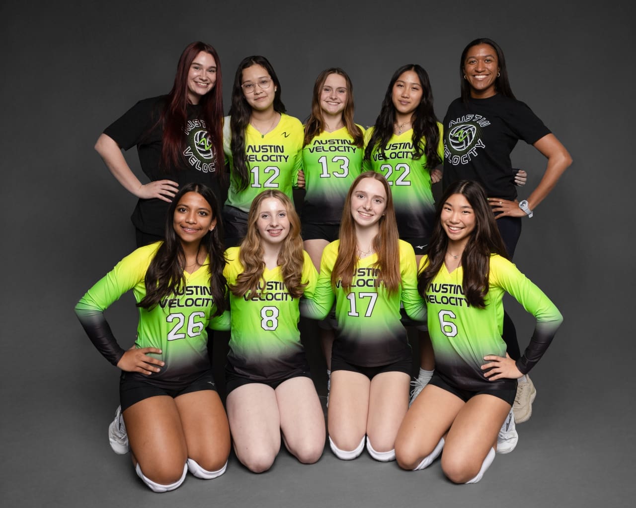 Austin Velocity volleyball player #155 in action